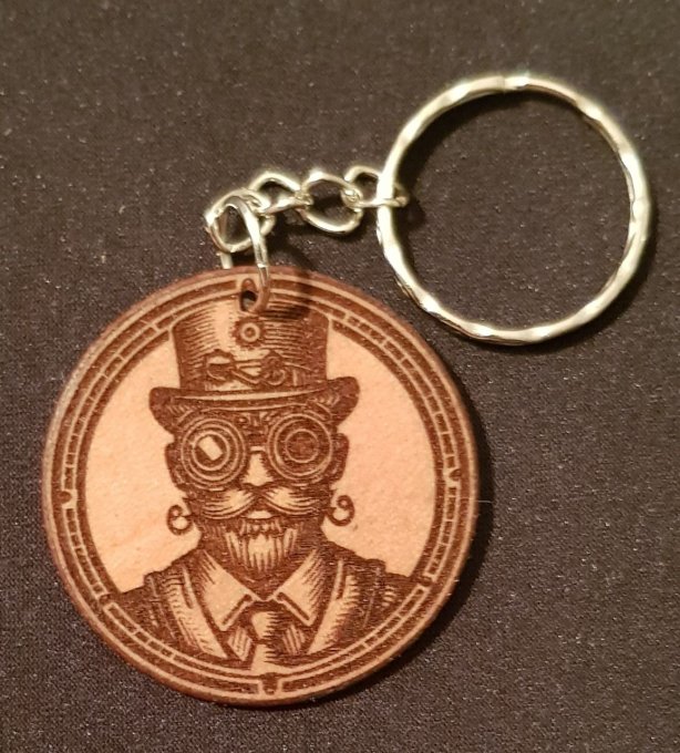 Porte-clé en cuir Steampunk 2