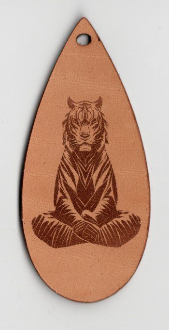 Médaillon en cuir Tigre Zen